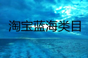 淘寶藍(lán)海類目是什么